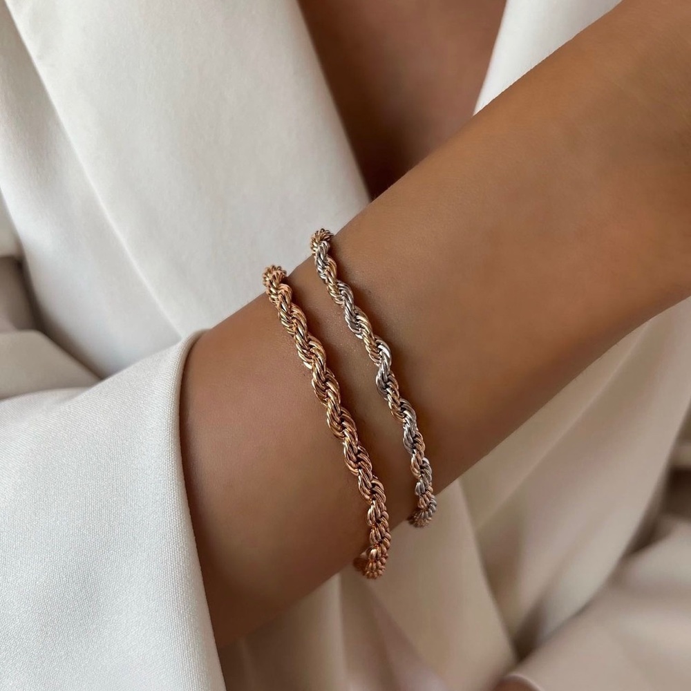 Rope Chain Bracelet | 18k Gold Plated | Statement Dainty Jewelry